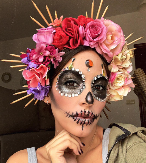 Maquillaje calavera mexicana - Imagen: Instagram @rocioosorno