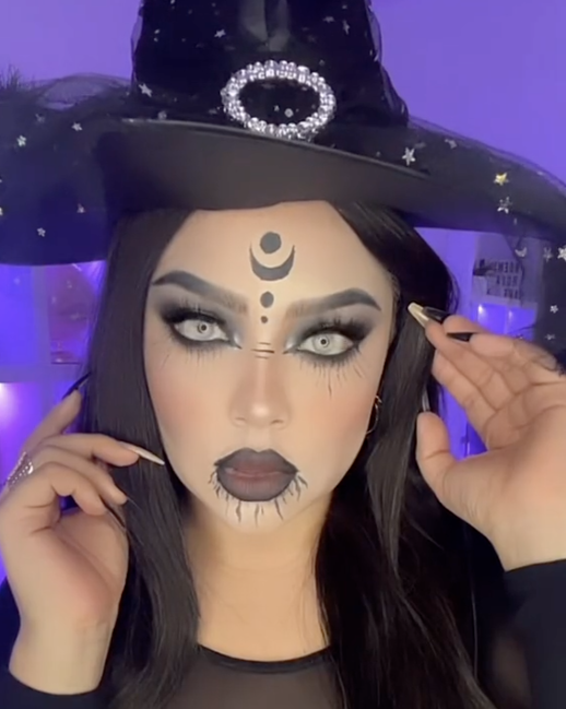 Maquillaje de bruja - Imagen: Tiktok @noemirocamakeup