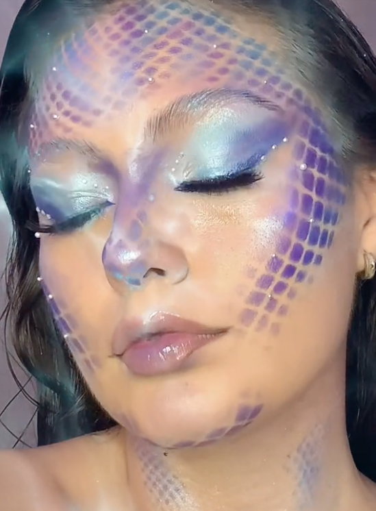 Maquillaje de sirena - Imagen: Tiktok @vivimorad