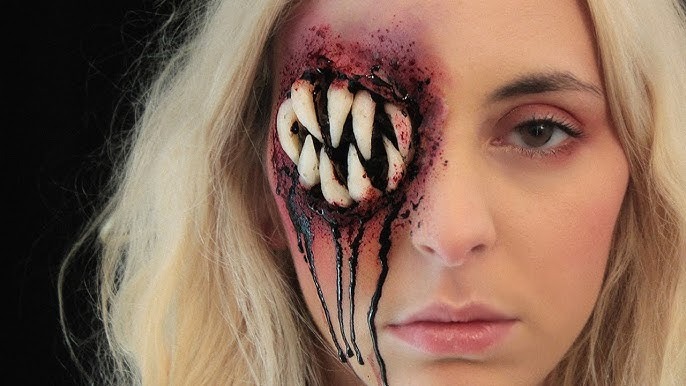 Maquillaje dientes en los ojos - Imagen: Youtube @SEXXXYBLOOD