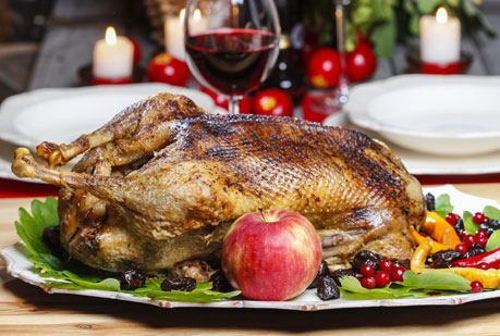Pavo relleno de Navidad