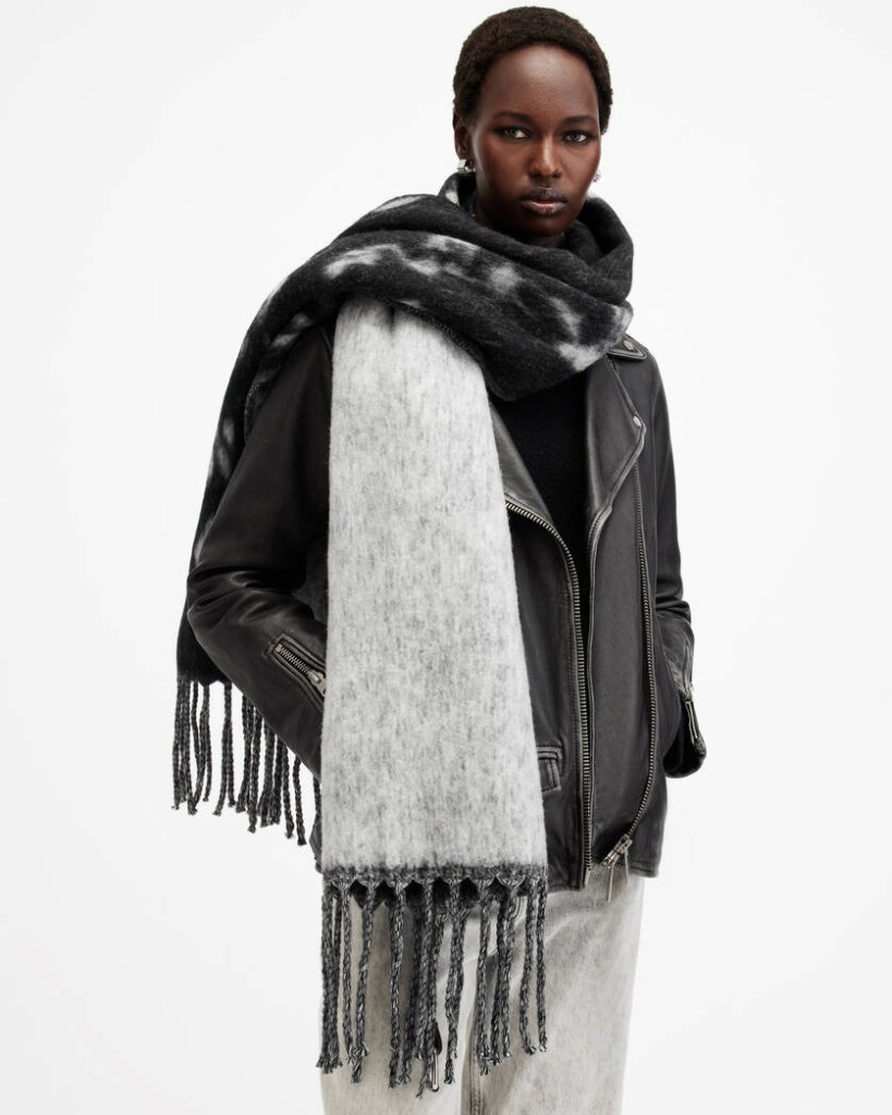 Beaux Ombre AllSaints Logo Scarf - Imagen: AllSaints