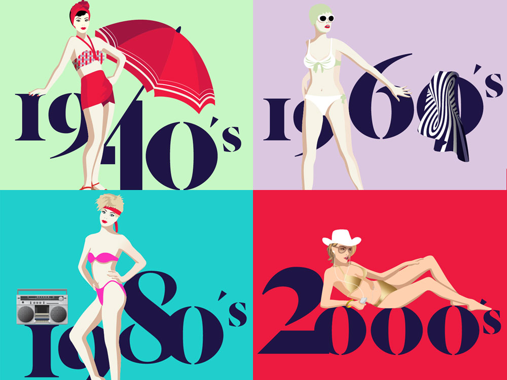 La historia del bikini a lo largo de los años