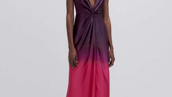 Massimo Dutti VESTIDO SATINADO COLOR DEGRADADO -STUDIO