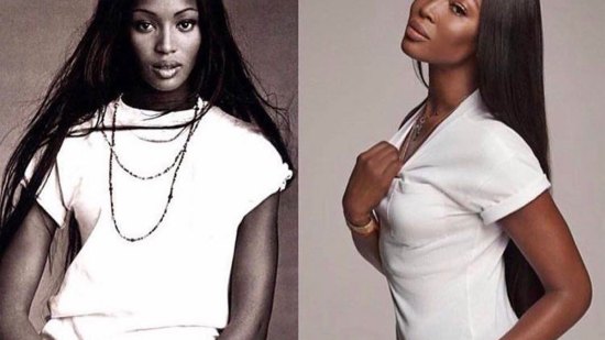 Naomi Campbell,  vuelve a Gap 25 años después, (con la misma talla de camiseta)