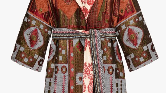 abrigo jacquard zara rebajado