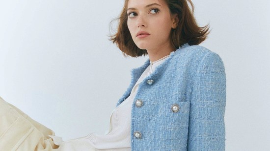 chaquetas tweed mango