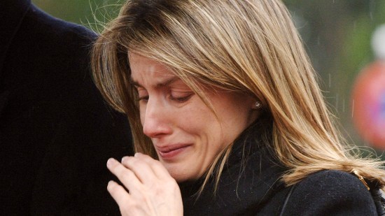 La reina Letizia llorando