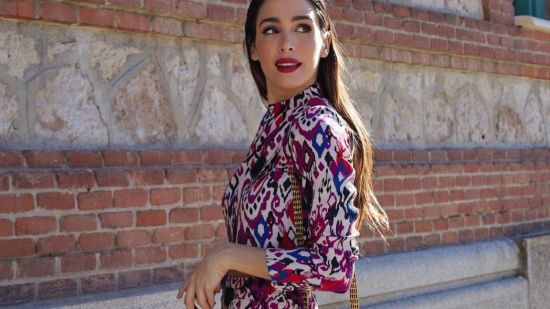 rocio osorno conjunto zara estampado
