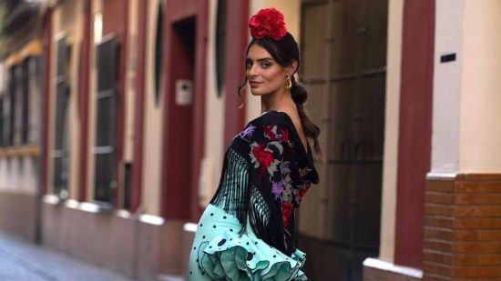Susana Molina con traje de flamenca