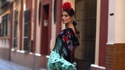 Susana Molina con traje de flamenca