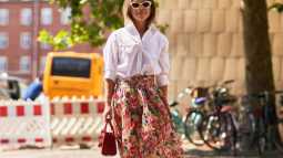 falda sfera tendencia flores volantes zara