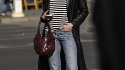 model-is-seen-wearing-a-black-leather-coat-black-and-white-news-photo-1682001602
