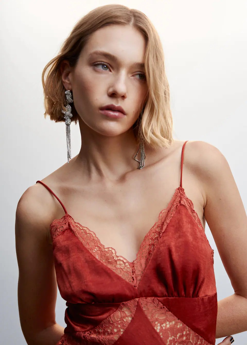vestido mango rebajado lencero
