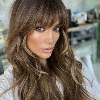 Jennifer Lopez con flequillo