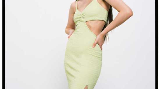 vestido cut out springfield rebajas
