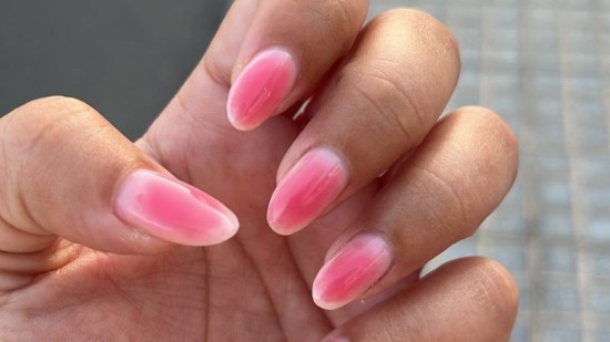 manicura degradado rosa