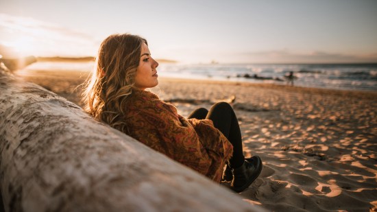 mujer playa