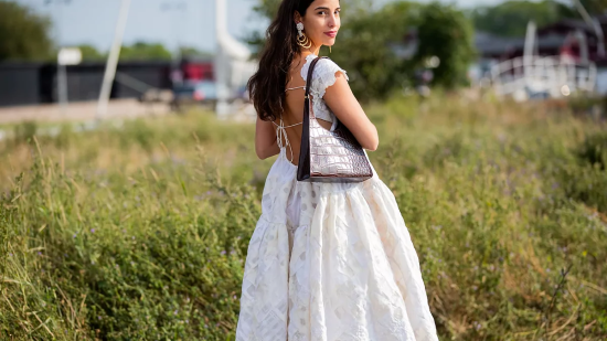 vestido romantico street style