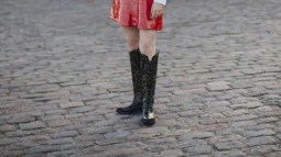 botas cowboy piel parfois