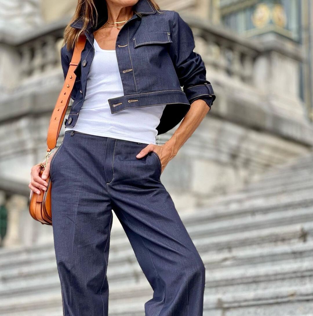conjunto denim zara 50