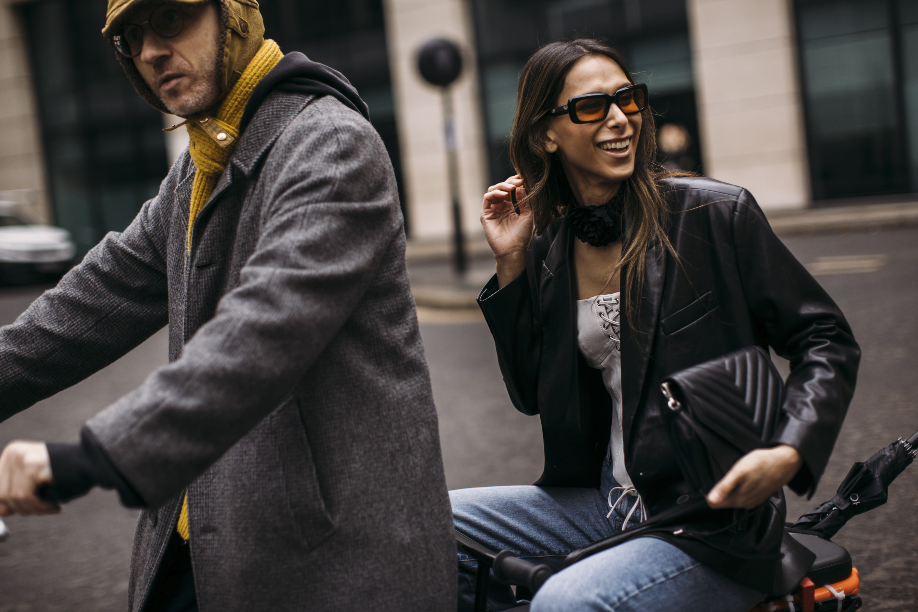 Milano str F23 0018 street style Chaquetas de cuero