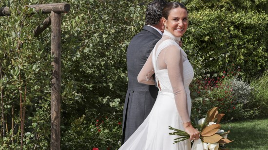 Marta Pombo en su boda con Luis Zamalloa