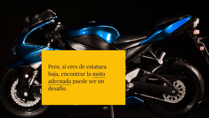 Motos bajas para pilotos de baja estatura