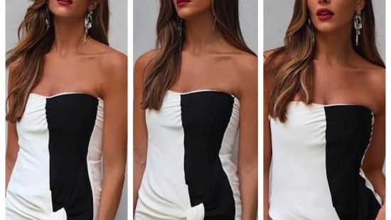 Rocío Osorno con vestido largo de Zara