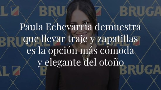 Paula Echevarría demuestra que llevar traje y zapatillas es la opción más cómoda y elegante del otoño