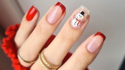 Manicura roja navidad