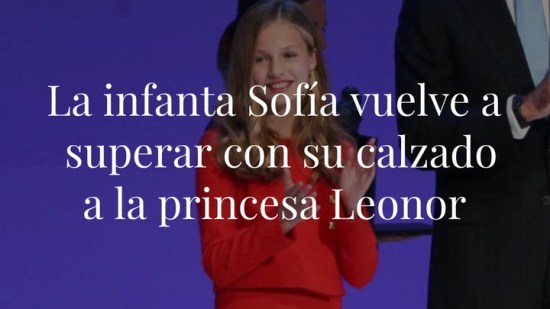 La infanta Sofía vuelve a superar con su calzado a la princesa Leonor