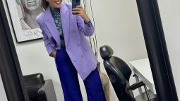 Nuria Roca con blazer de Benetton