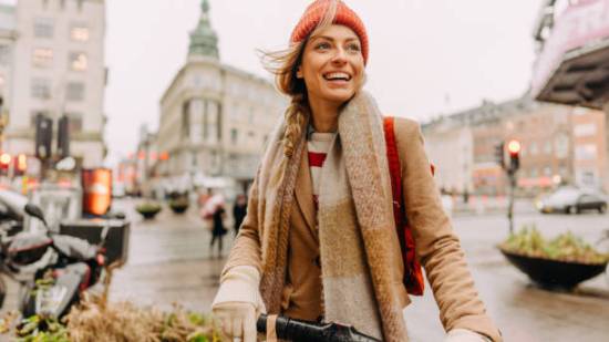 mujer feliz
