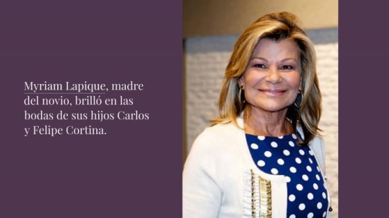 Analizamos los dos looks de madrina de Myriam Lapique en las bodas Cortina