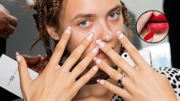 manicura francesa para San Valentín