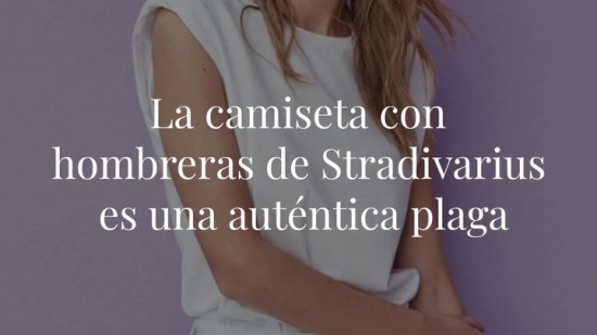 La camiseta con hombreras de Stradivarius es una autentica plaga