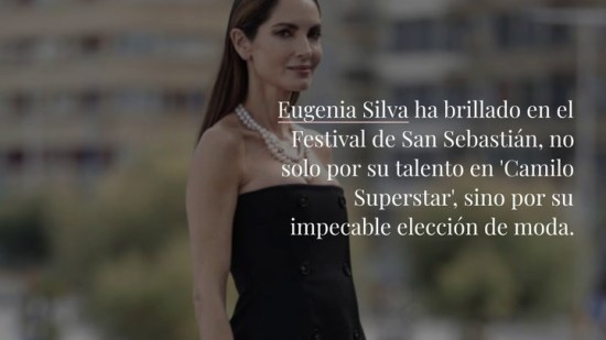 Eugenia Silva defiende su vestido de gala con unas discretas bailarinas en San Sebastián