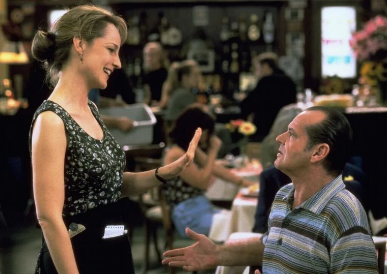 Fotograma de Mejor Imposible con la pareja protagonista, Helen Hunt y Jack Nicholson. - Imagen: Gracie Films
