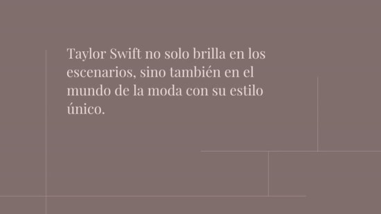 El estilo de Taylor Swift