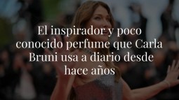 El inspirador y poco conocido perfume que Carla Bruni usa a diario desde hace años