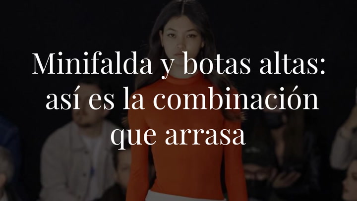Minifalda y botas altas: así es la combinación que arrasa en street style