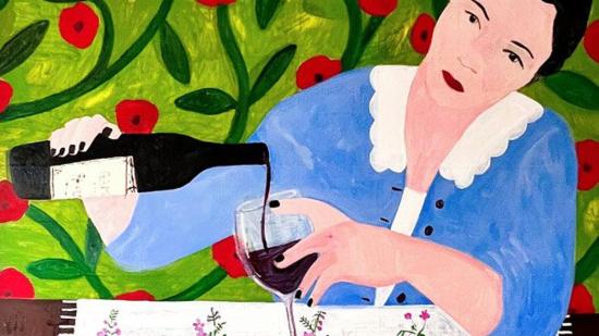 Lady dusk drinker, 2023, de la pintora franco-británica Galina Munroe.