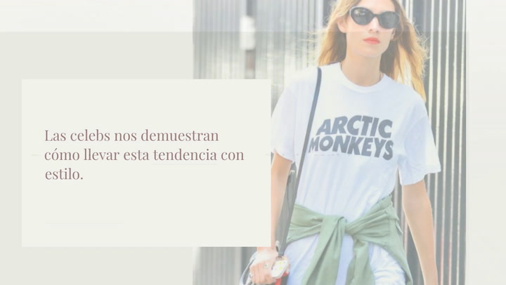 15 maneras de llevar una camiseta rockera según las celebrities
