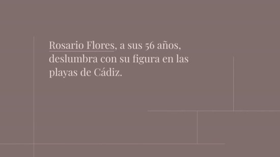 La espectacular silueta en bikini de Rosario Flores, a los 56 años