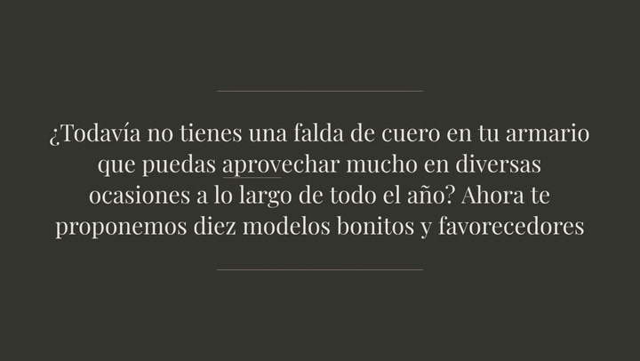 Alerta Tendencia 10 Faldas De Cuero Que