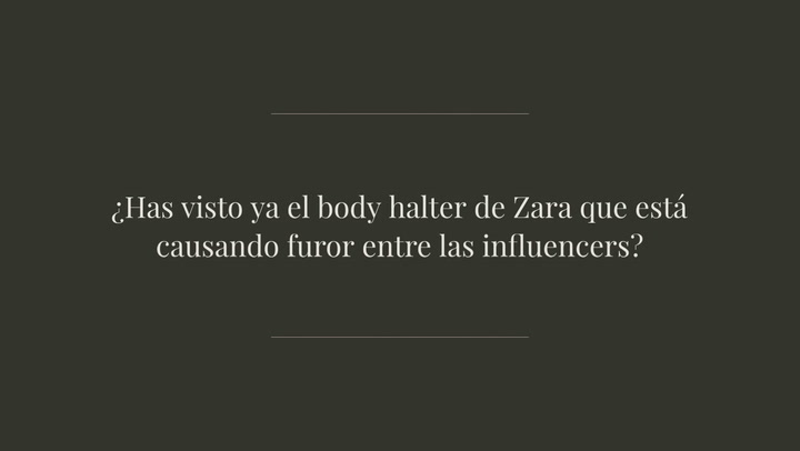 El Body Viral De Zara Que Ha Enamorado A