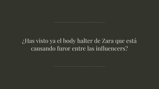 El Body Viral De Zara Que Ha Enamorado A