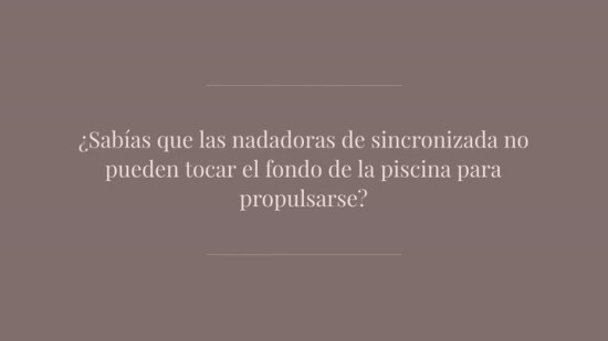 Curiosidades Sobre La Nataci N Sincroniz