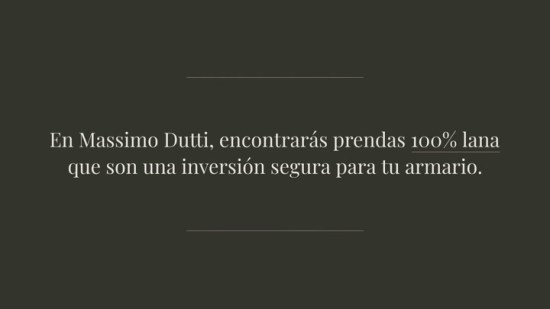Cinco prendas 100% lana de Massimo Dutti en las que invertir esta temporada como fondo de armario
